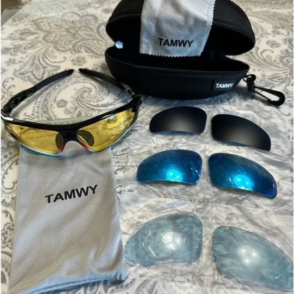 Polarized Sunglasses Mens Womens Cycling Sport Driving‎ Fishing Extra Lenses